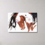 Majestic Pinto Horse By Bihrle Art Canvas Print at Zazzle