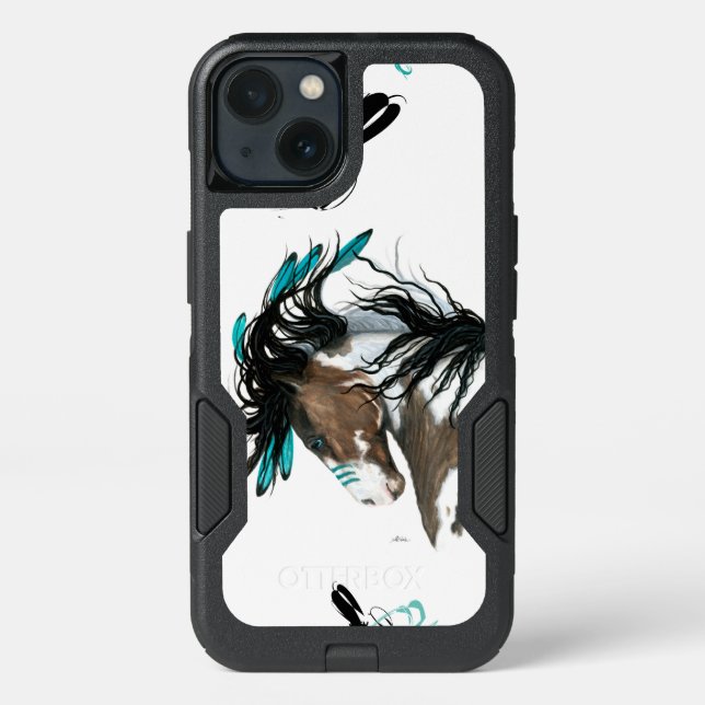 Majestic Pinto Horse Cell Case by Bihrle (Back)