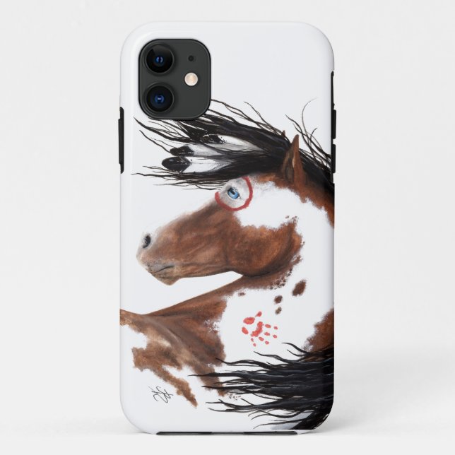 Majestic Pinto Paint Horse By BiHrLe Cell Case (Back)