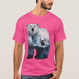 Majestic Polar Bear Musk Ox Arctic Scenic Nature W T-Shirt