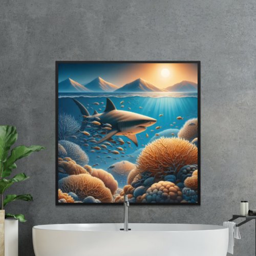 Majestic Predator Sharks Ocean Dance Poster