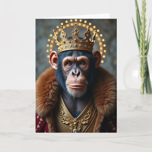 Majestic Primate Birthday Card (Front)