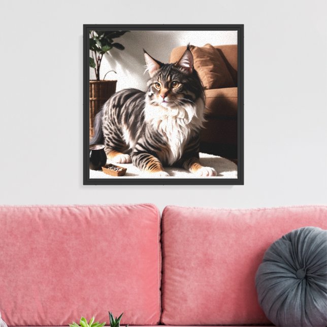 Majestic Print for Cat Lovers & Modern Interiors (Insitu(LivingRoom))