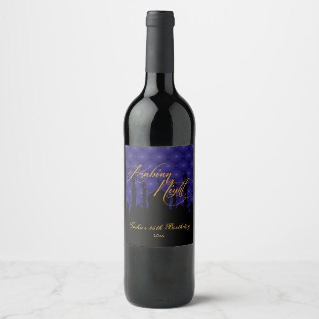 Majestic Purple, Arabian Nights Wine Label (Front)