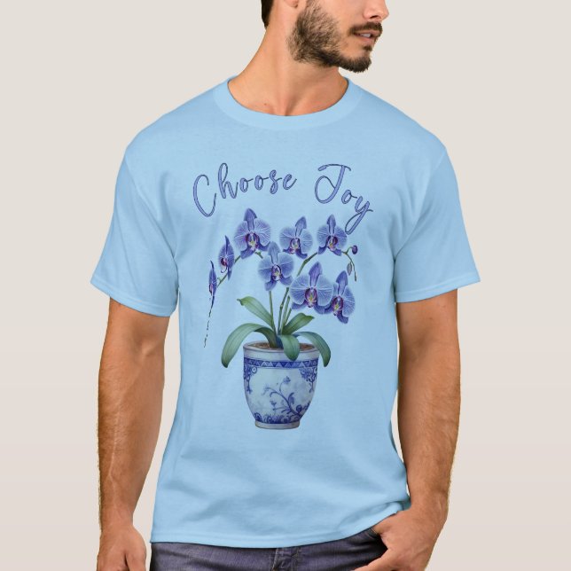 Majestic Purple Orchid With in Full Blooms T-Shirt (Front)