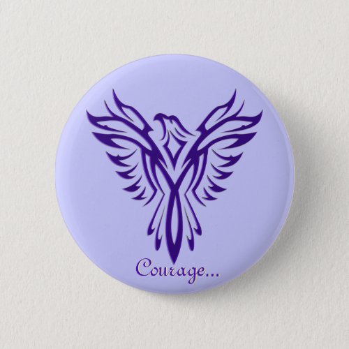 Majestic Purple Phoenix Rising badge  button