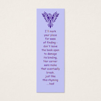Majestic Purple Phoenix Rising bookmark