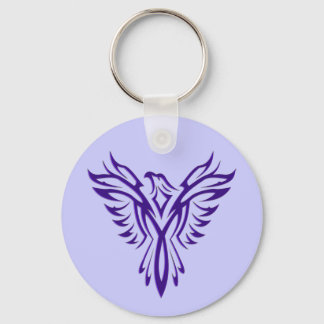 Majestic Purple Phoenix Rising keychain