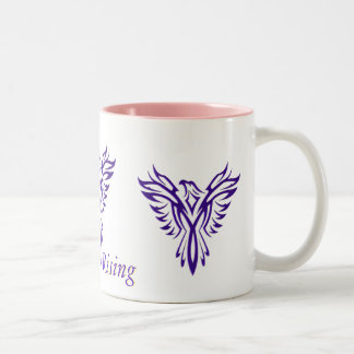 Majestic Purple Phoenix Rising two-tone mug