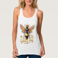 Majestic Queen Bee Illustration Featuring a Crown 