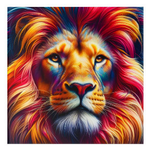 Majestic Rainbow Lion Acrylic Print