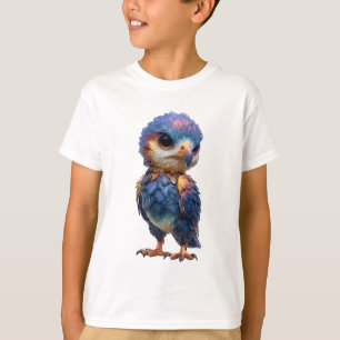 Majestic Rainbow Phoenix Owl Chick Kids T-Shirt