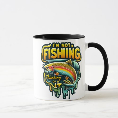 Majestic Rainbow Trout Leaping at Dawn in a Serene Mug