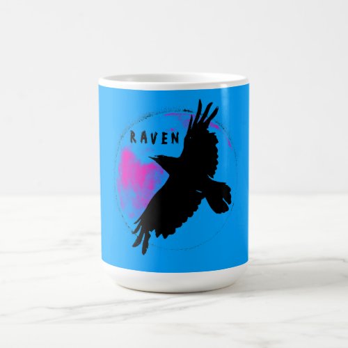Majestic Raven and Blue Moon Magic Mug