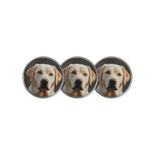 Majestic Realistic Labrador Retriever Oil Painting Golf Ball Marker