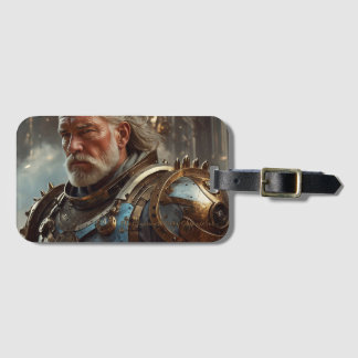 Majestic Regal Steampunk King Luggage Tag