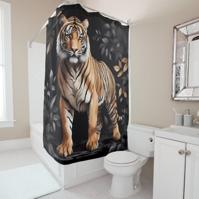 Majestic Regal Tiger Shower Curtain (In Situ)