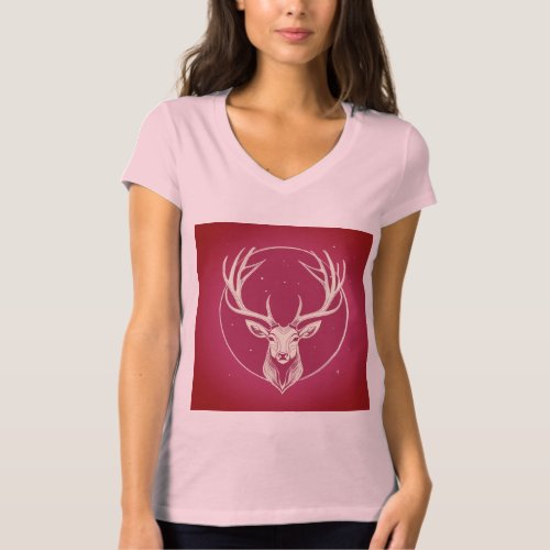 Majestic Reindeer _ T_Shirt Design