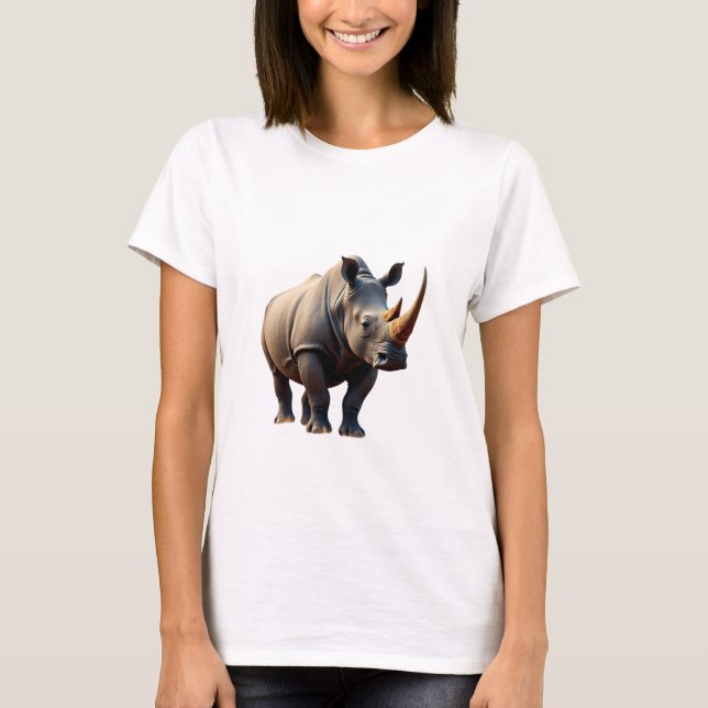 Majestic Rhinoceros Savanna T-Shirt (Front)