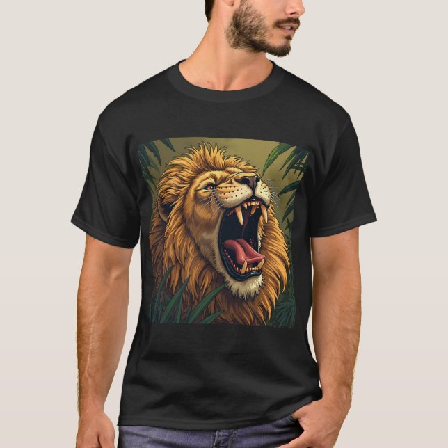Majestic Roaring Lion T-Shirt (Front)