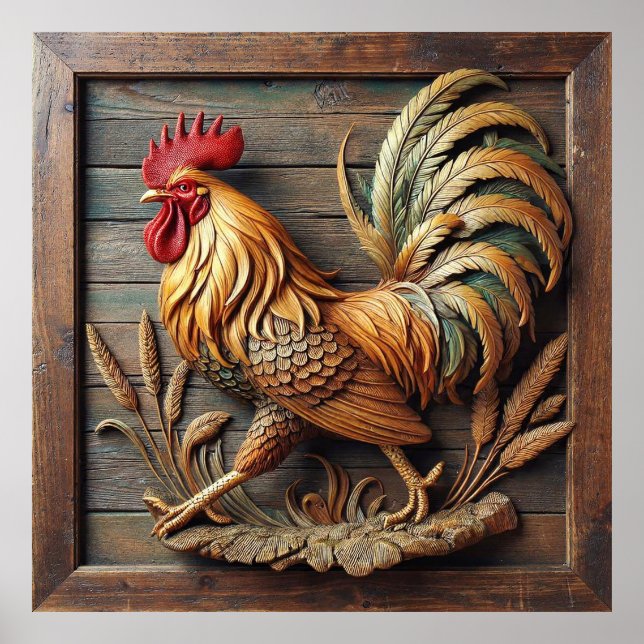 Majestic Rooster Poster (Front)