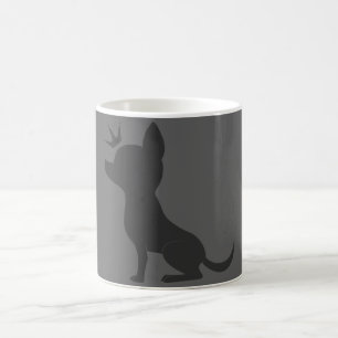 Majestic Royal Chihuahua in a Crown Silhouette Coffee Mug