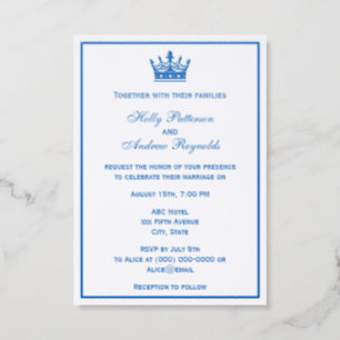 Majestic Royal Crown #1 Framed Wedding Invitation