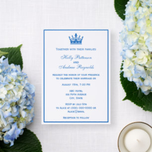 Majestic Royal Crown #1 Framed Wedding Invitation