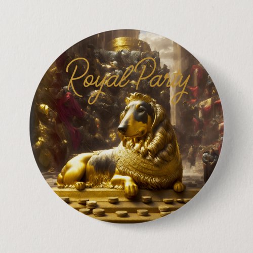 Majestic Royal Dog Button