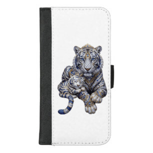 Majestic Royal Jeweled White Tiger Art iPhone 8/7 Plus Wallet Case