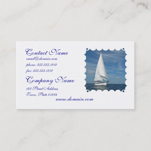 Customizable Majestic Sail Business Cards