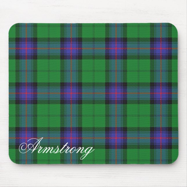 Majestic Scottish Clan Armstrong Tartan Mouse Pad (Front)