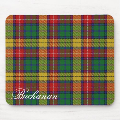 Majestic Scottish Clan Buchanan Tartan Mouse Pad