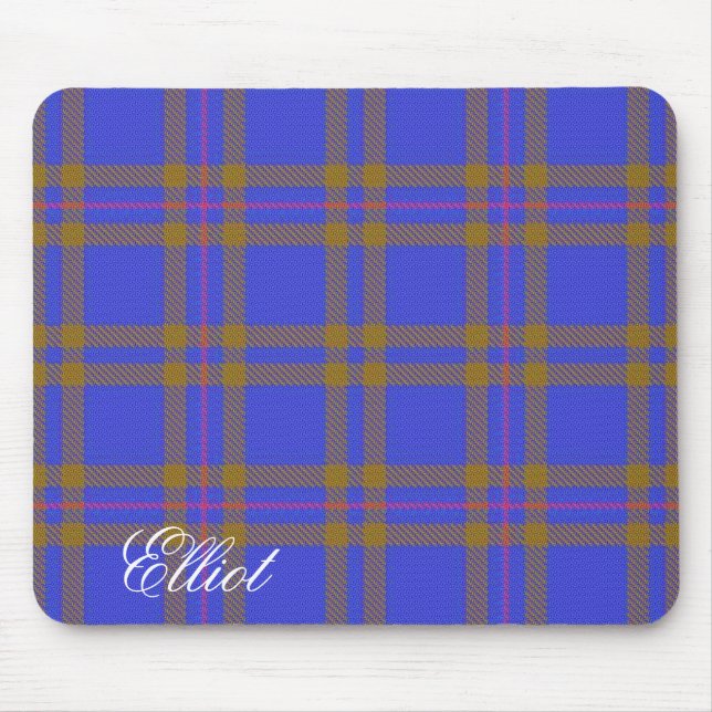 Majestic Scottish Clan Elliot Tartan Mouse Pad (Front)