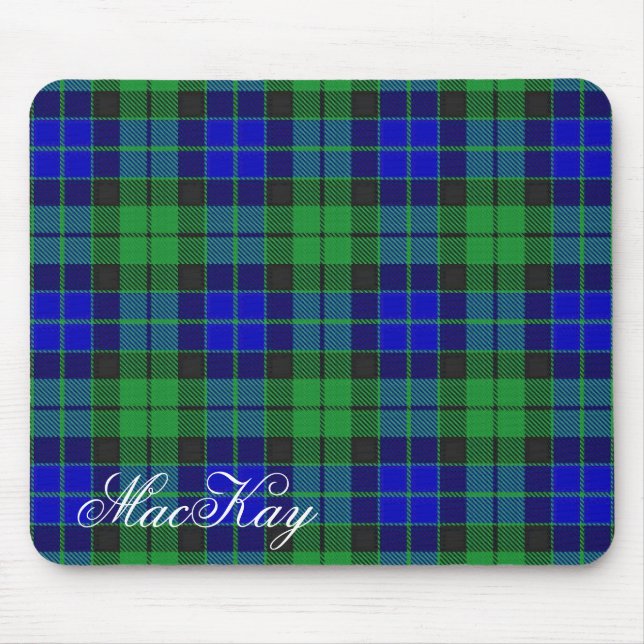 Majestic Scottish Clan MacKay Tartan Mouse Pad (Front)
