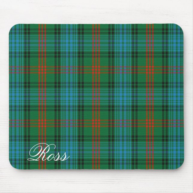 Majestic Scottish Clan Ross Tartan Mouse Pad (Front)