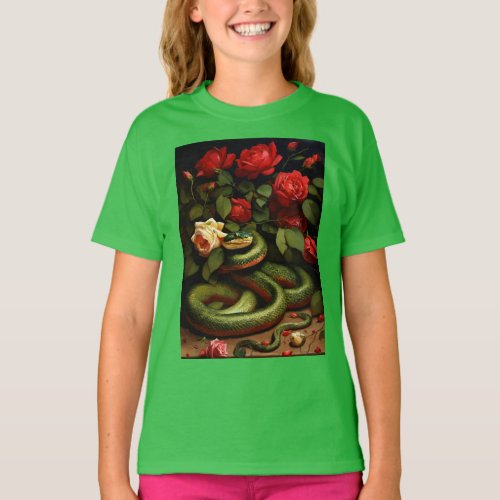 Majestic Serpent Ink Exquisite Snake T_Shirt