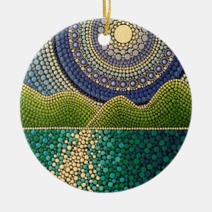 Majestic Sky Ceramic Ornament