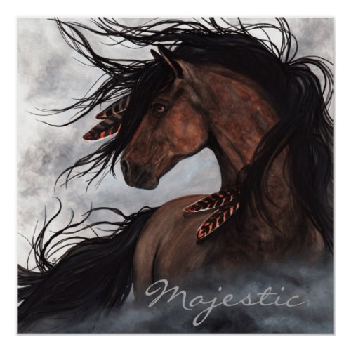 Majestic Smoky Horse by Bihrle Poster