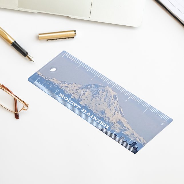 Majestic Snow Capped Mount Rainier  Ruler (In Situ)