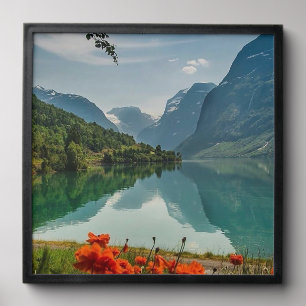 Majestic Snow-Capped Mountain Peel And Stick Photo Tile