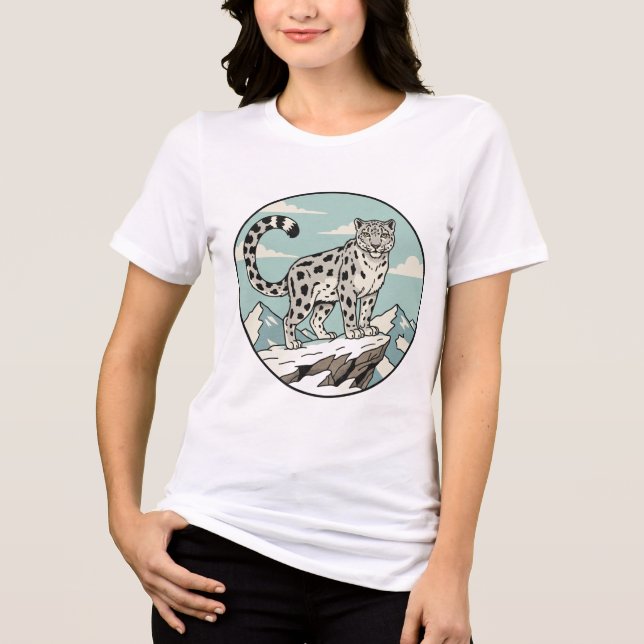 Majestic Snow Leopard Tee (Front)