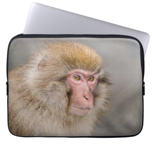 Majestic Snow Monkey Japanese Photography Laptop Sleeve