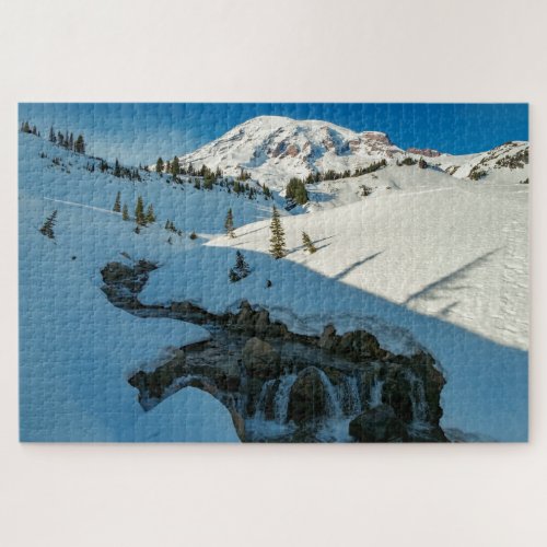 Majestic Snowbound Mt Rainier Jigsaw Puzzle