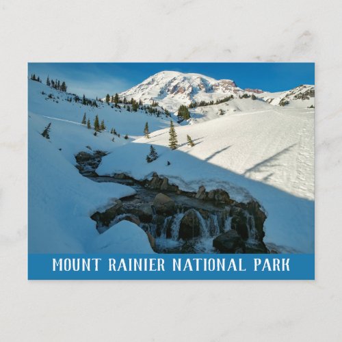 Majestic Snowbound Mt Rainier Postcard