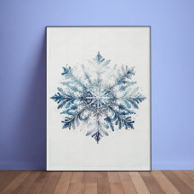 Majestic Snowflake Poster