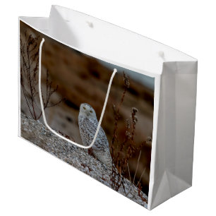 Majestic Snowy Owl of the Connecticut Coast Large Gift Bag