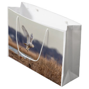 Majestic Snowy Owl of the Connecticut Coast Large Gift Bag