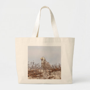 Majestic Snowy Owl of the Connecticut Coast Large Tote Bag