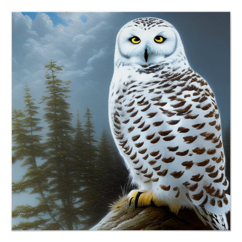 Majestic Snowy Owl Poster